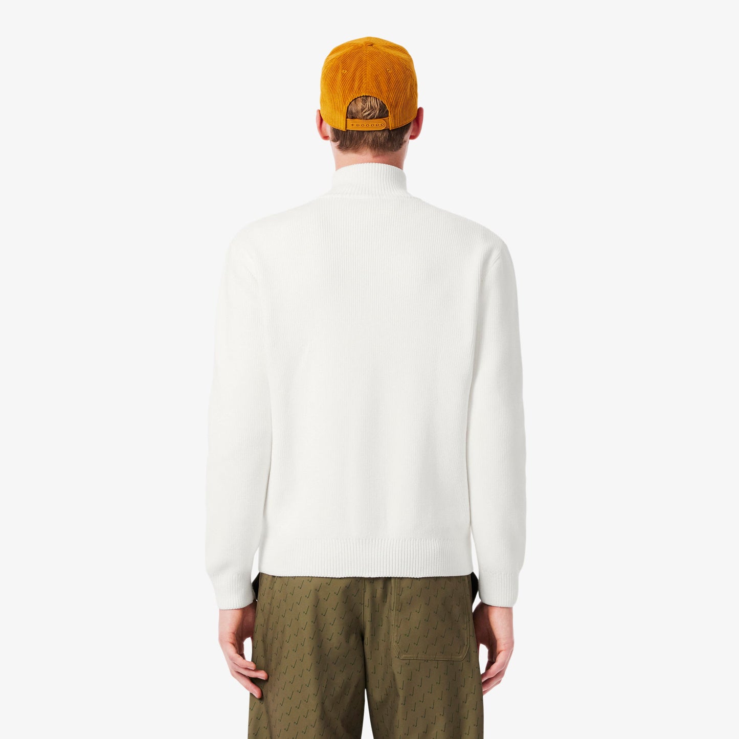 Men's Ribbed Knit Zip-Up Golf Sweater