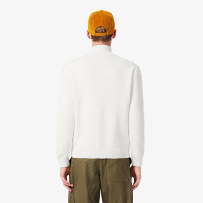 Men's Ribbed Knit Zip-Up Golf Sweater