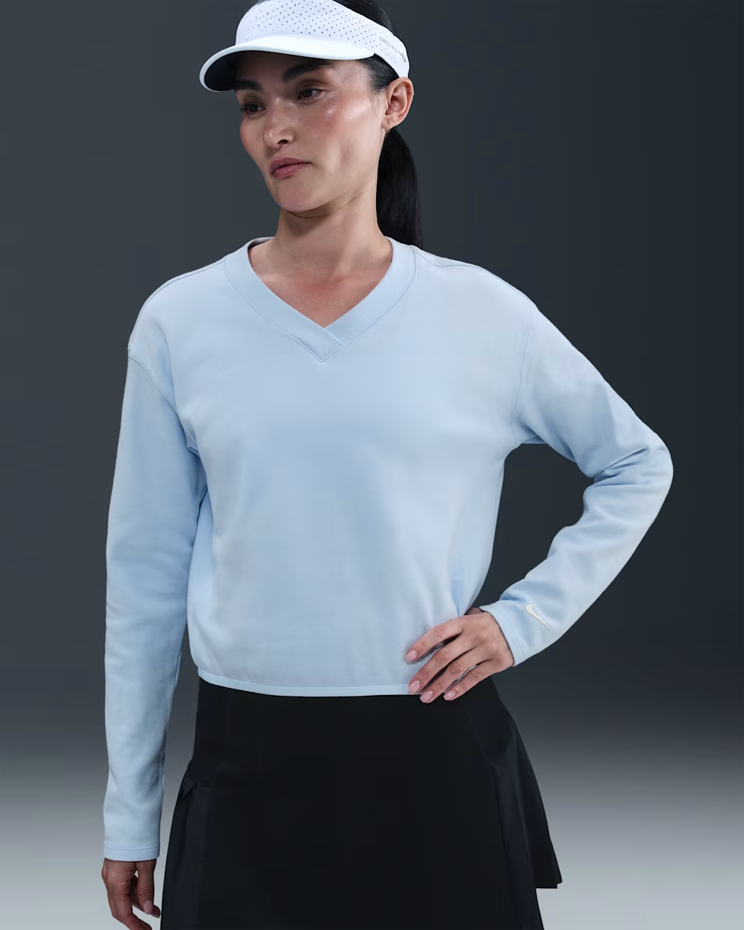 Women's V-Neck Long-Sleeve Golf Top