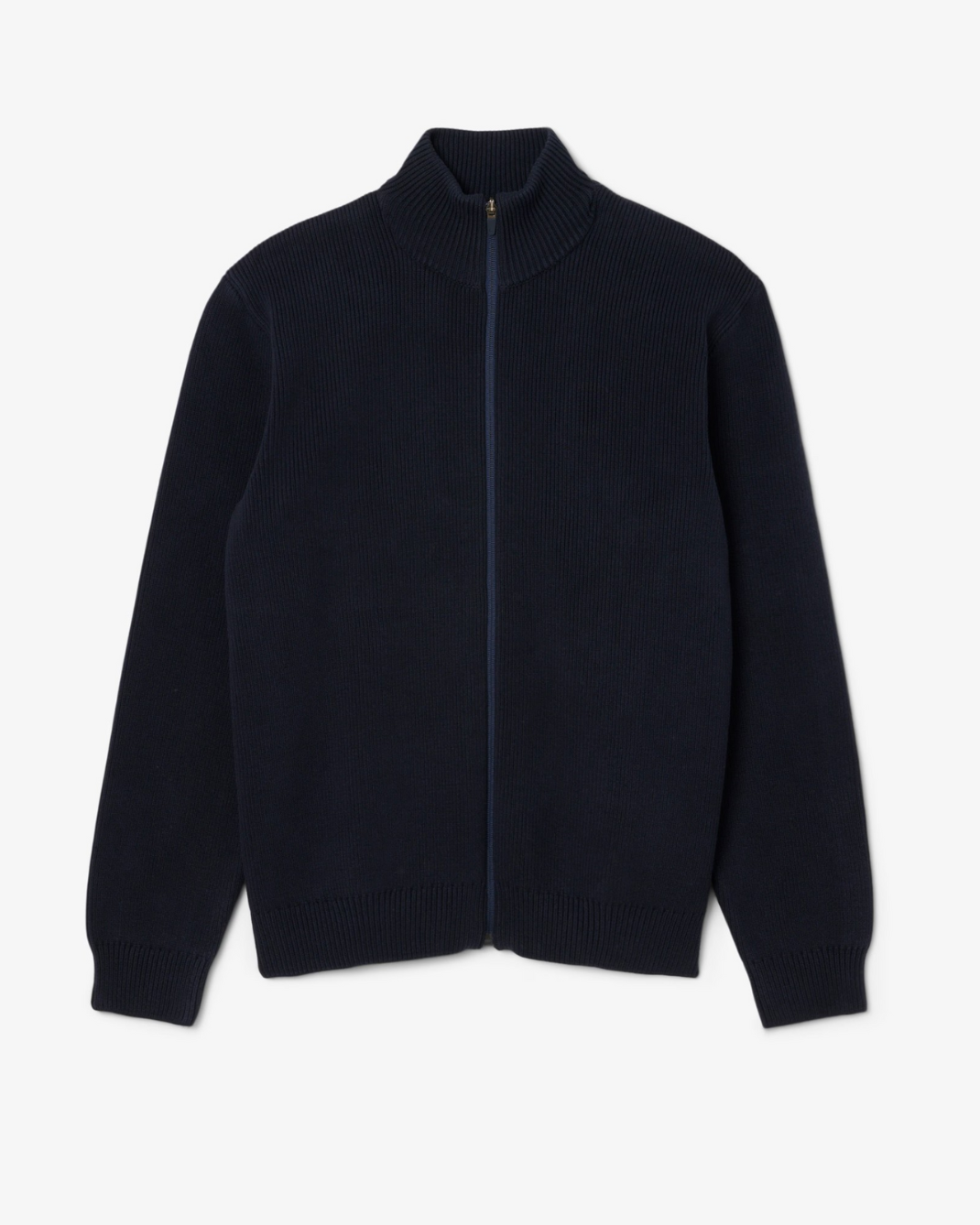 Men's Ribbed Knit Zip-Up Golf Sweater