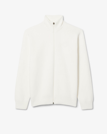 Men's Ribbed Knit Zip-Up Golf Sweater