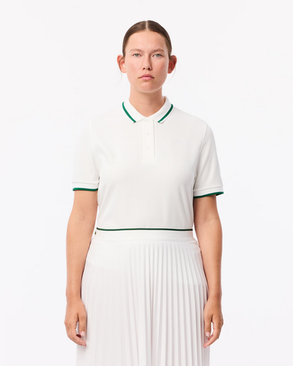 Women's UV Protect Stripe Collar Tennis Polo